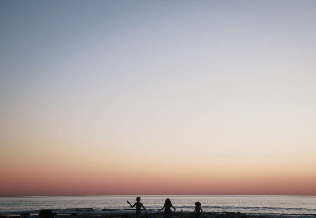 A little at large by the sea with three broome western australia sunset